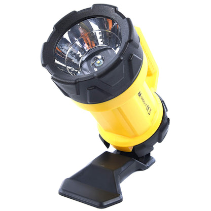 AA Heavy Duty LED Torch AA3881 – 180 m Beam Distance, Adjustable Base 6 Angles, 120 Lumens, Weatherproof, Batteries Included, Black Yellow