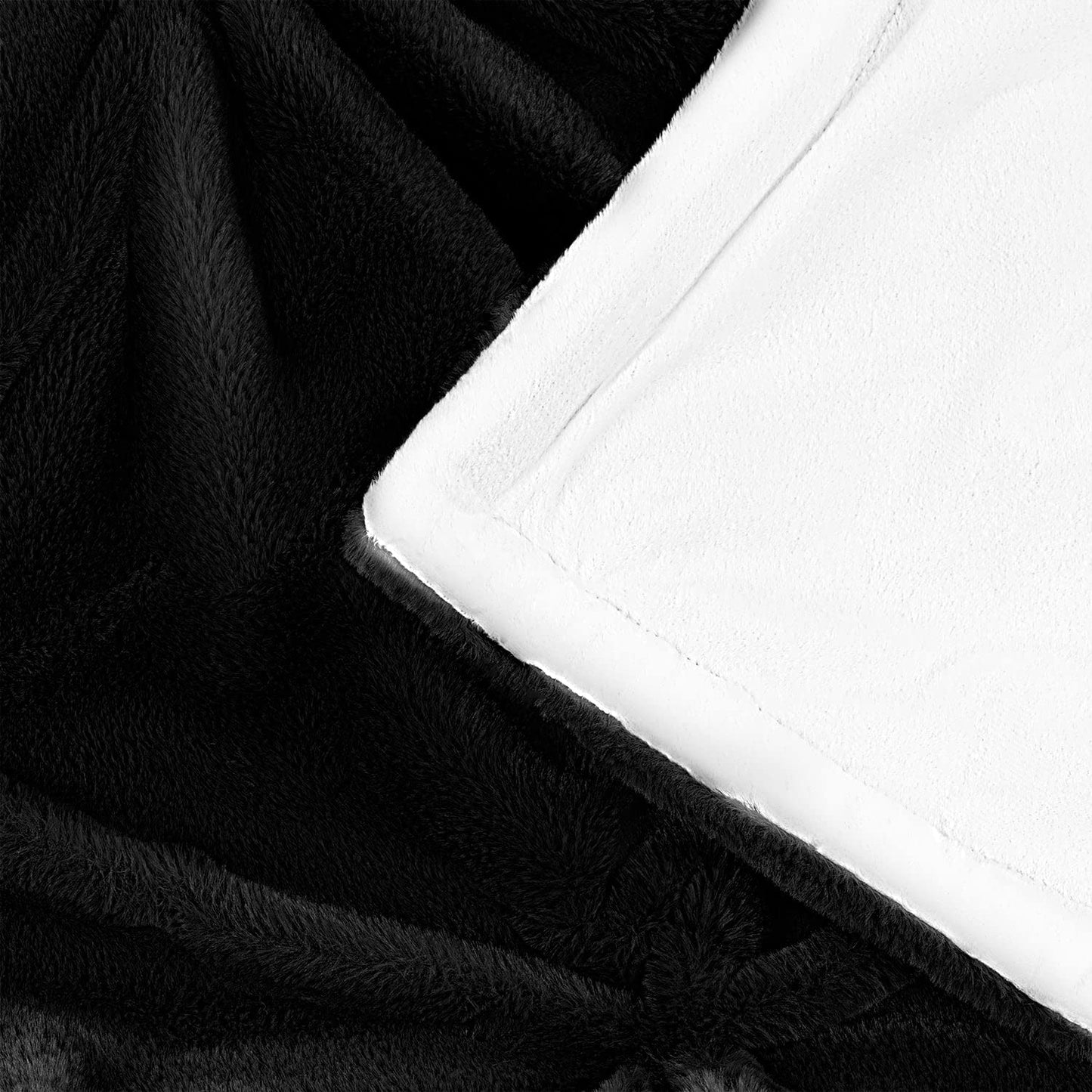 Tafts Pintuck Throw Blankets - Soft, Ultra Comfy and Fuzzy - Plush Fluffy Fleece Blankets and Throws for Couch, Bed & Living Room - Fall, Winter or Spring - Blankets Throw Size - Midnight Black