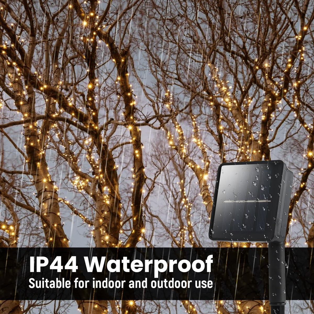 Solar String Lights for Outside, 2 Pack 240 Led Solar Christmas Lights Outdoor Waterproof 82ft Solar Fairy Lights 8 Lighting Mode Solar String Lights Idea for Garden,Courtyards,Trees(Warm White)