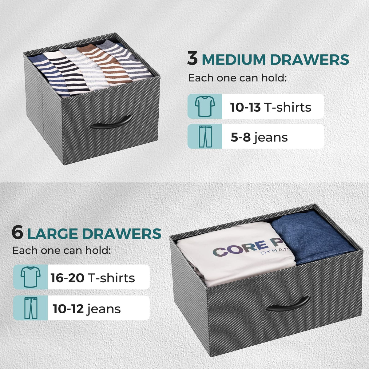 Atilioo Dresser for Bedroom with 9 Drawers, Anti-Tip Fabric Storage Tower