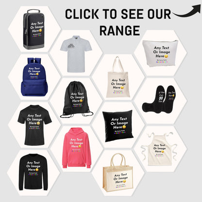 Black Personalised Mens T-Shirts UK - Customise With Any Text And Photo, Long-Lasting Print Large