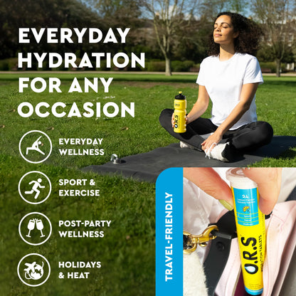 O.R.S Hydration Tablets with Electrolytes, Vegan, Gluten and Lactose Free Formula – Soluble Sports Hydration with Natural Lemon Flavour, 72 Count