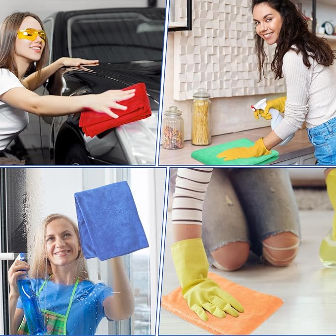 10 Pcs Extra Large Microfiber Cleaning Cloth 30" x 20" Large Floor Microfiber