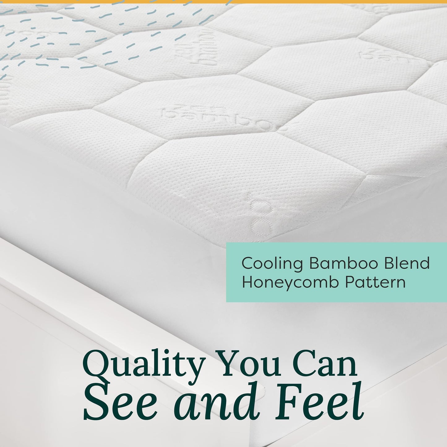 Quilted Fitted Queen Mattress Pad Cover - Cooling Bed Topper & Waterproof Protector w/Deep Pockets 60x80 inches