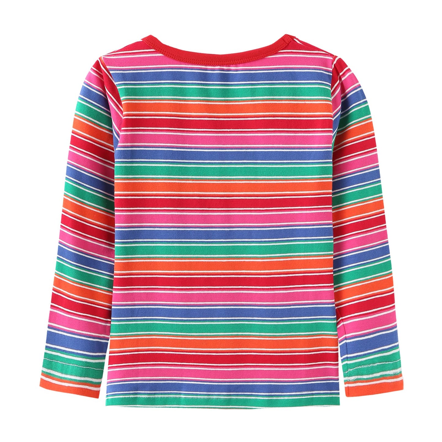Little Boys Rainbow Striped Shirts Cotton Long Sleeve T-Shirts for Boys O-Neck Tops 3T