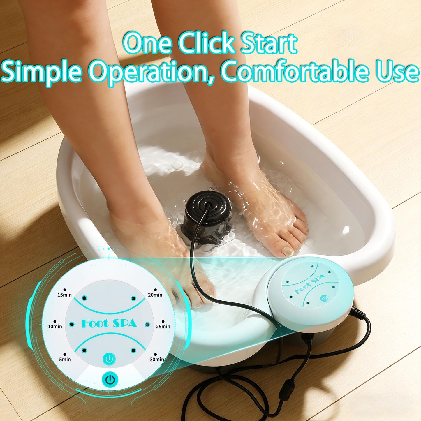 Ionic Foot Bath Detox Machine with 50 Liners, Foot Detox Machine to Remove Toxins, Portable Home Foot Spa, 2 Ion Arrays for Detox & Relaxation, Easy Clean, Perfect for Family/Gift/Self-Care