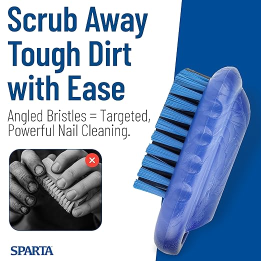 SPARTA Nail Scrub Brush Commercial-Grade, Heavy-Duty Hand and Fingernail Brush