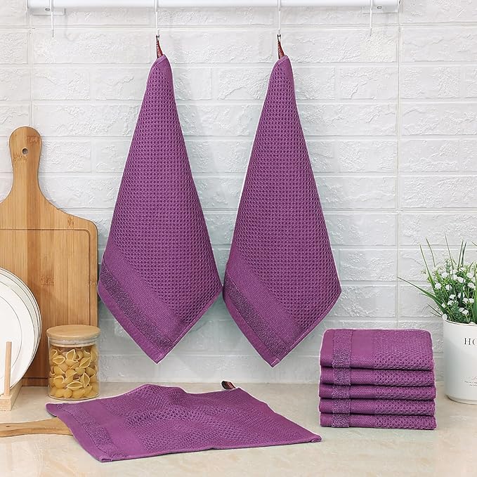 Homaxy 100% Cotton Dish Cloths, 8 Pack