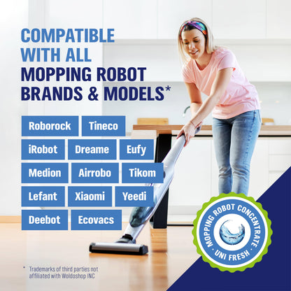 WoldoClean Floor Cleaner for Mopping Robots 750ml - Universal Streak-Free Cleaning for All Mopping & Vacuum Robots