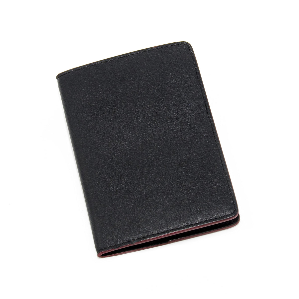 Maruse Italian Leather Passport Cover for Men and Women, Handmade in Italy, Black