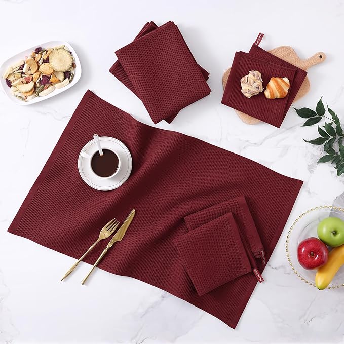 Homaxy 100% Cotton Waffle Weave Dish Cloths