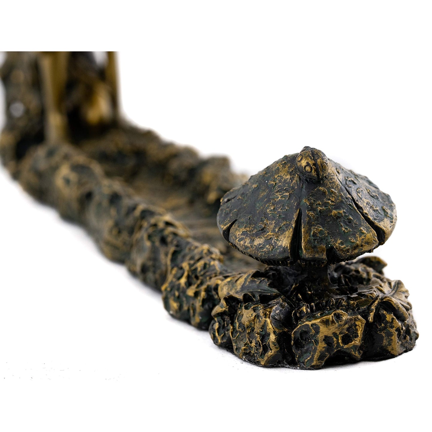 Top Collection Fairy and Mushroom Incense Holder-Hand Painted Mythical Creature with Bronze Finish Look - 10-Inch Collectible Figurine
