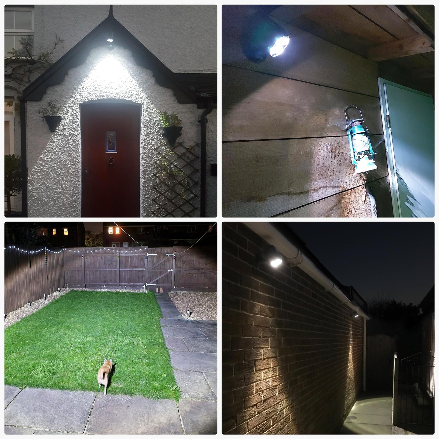 NICREW Battery Powered Outdoor LED Security Light 2-Pack, PIR Motion Sensor Spotlight, Weatherproof Outdoor Wall Light for Gardon Walkways