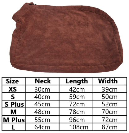 Geyecete Premium Microfiber Dog Towel with Loop Neck Strap - Large, Medium, Small Dog Drying Bag - Brown - S Plus