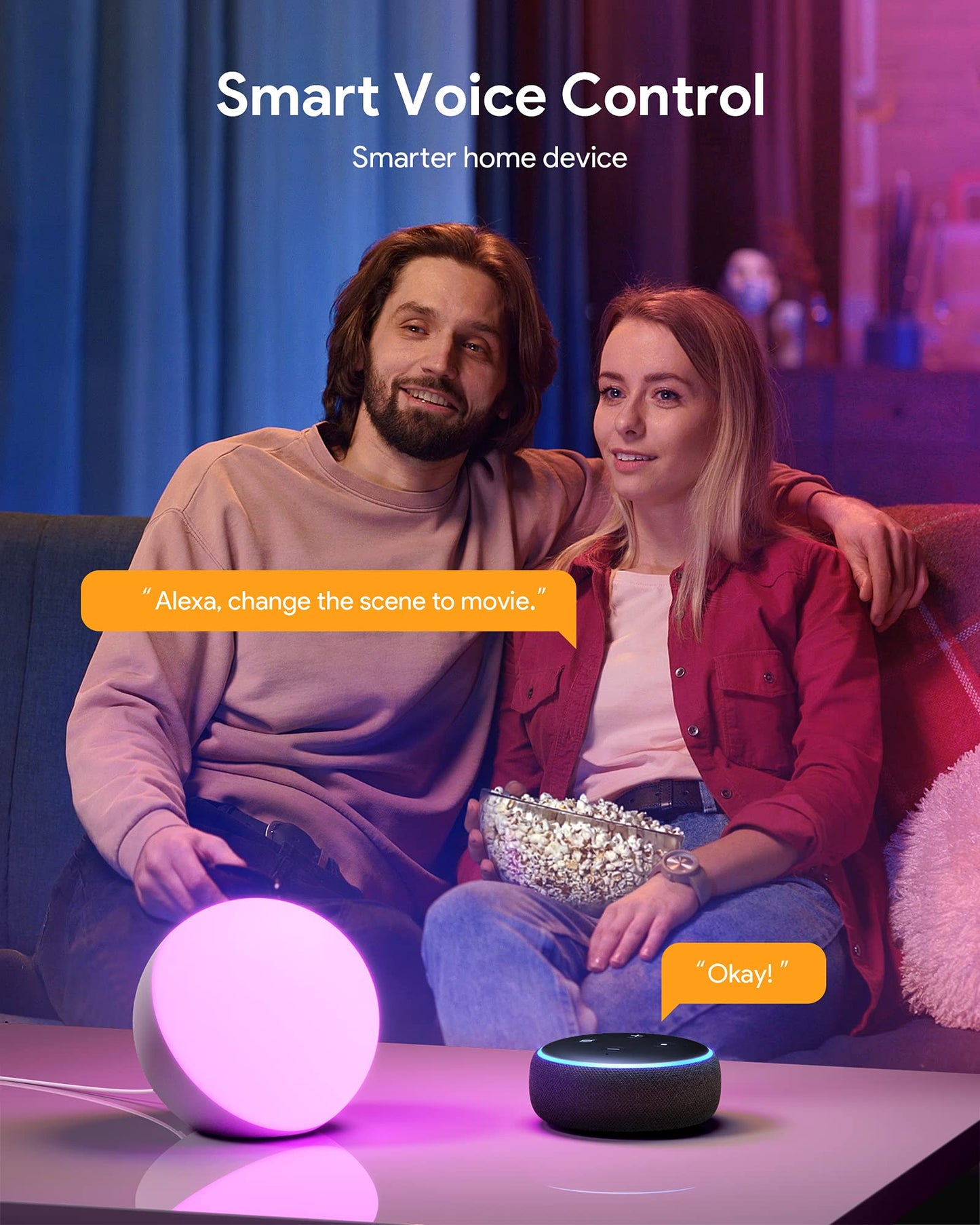 Hifree Smart Table Lamp, Dimmable Desk Lamp with App/Voice Control, LED RGB Color Changing Touch Lamp, Night Lamp for Bedroom Compatible with Alexa