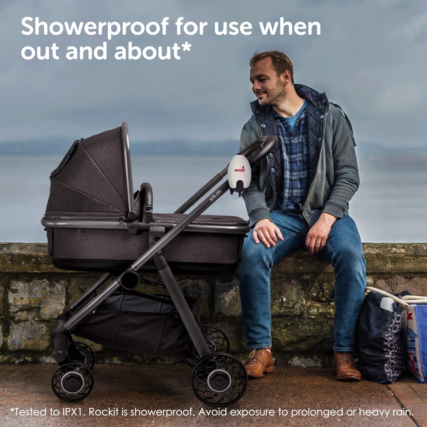 Rockit Rocker Rechargeable - Baby Sleep Aid Gently Rocks Any Stroller or Buggy, Adjustable Speed with 60 Minute Timer - Buggy Rocker - Fits All Pushchairs & Prams to Create a Baby Bouncer