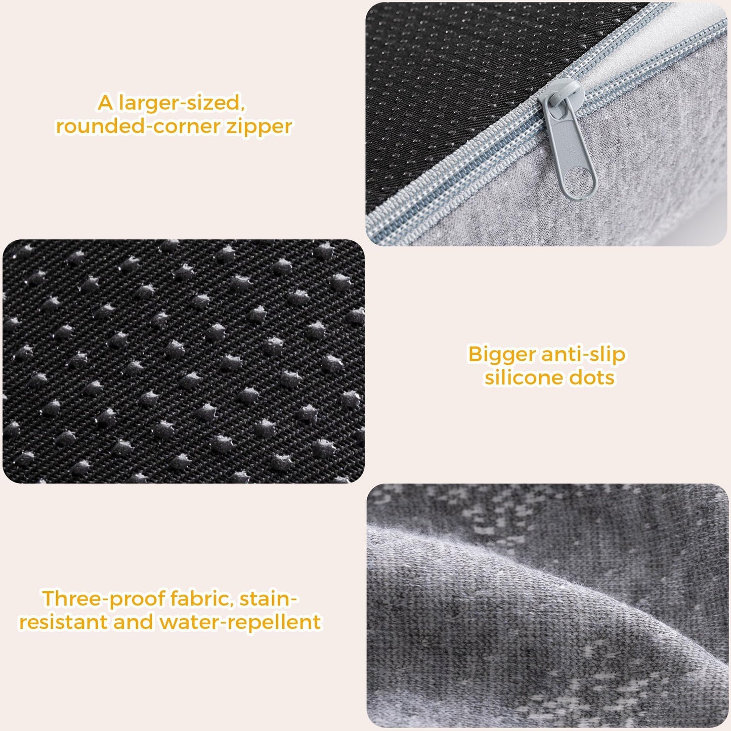 Kohentact Bed Guard for Toddlers Foldable and with Pad from Foam Bed Bumpers Rail with Dual Non-Slip Pads Waterproof Washable Soft Removable Cover Safe Bed Rail for Kids Seniors
