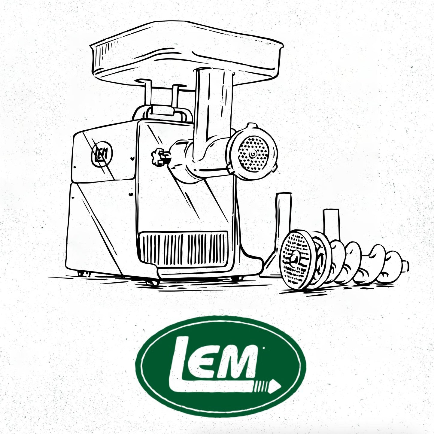 LEM Products BigBite #8 Meat Grinder, 0.5 HP Commercial-Quality Stainless Steel Electric Meat Grinder for Home Use, Heavy-Duty Food Processor for Grinding, Sausage Stuffing, Cooking