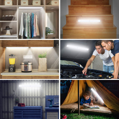 Under Cabinet Wardrobe Lights, 78 LED Motion Sensor Closet Lights, Wireless Rechargeable Cupboard Light, Stick-on Anywhere Magnetic Night Lighting