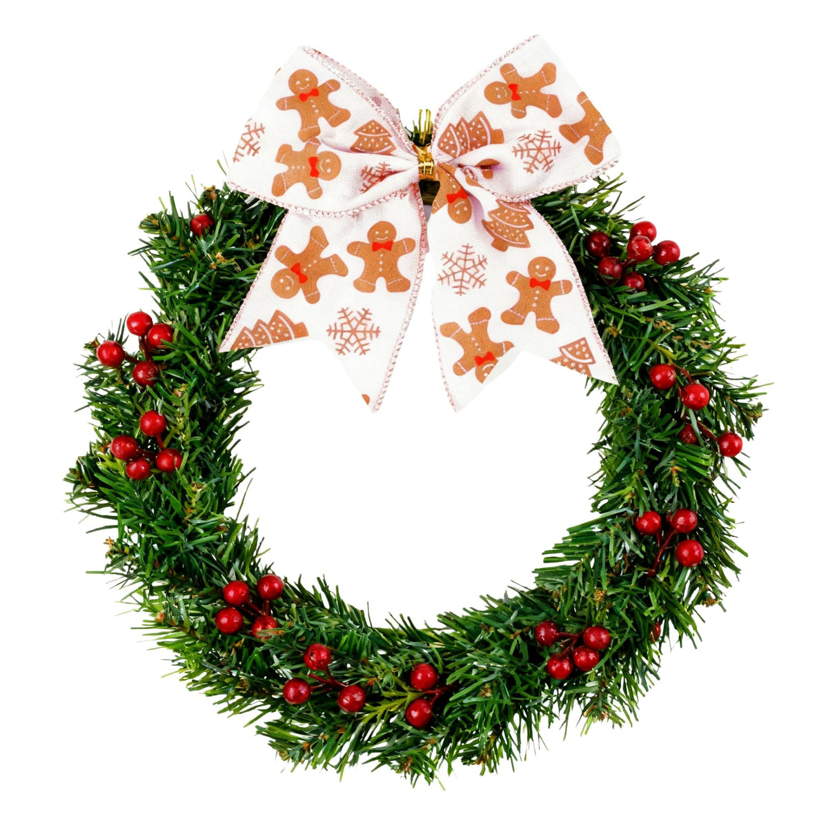 Meseey 12 Pcs Gingerbread Man Bow Ornaments 6 Inch Large Brown and White Christmas Tree Bows for Xmas Garland Wrapping Holiday Party Decor