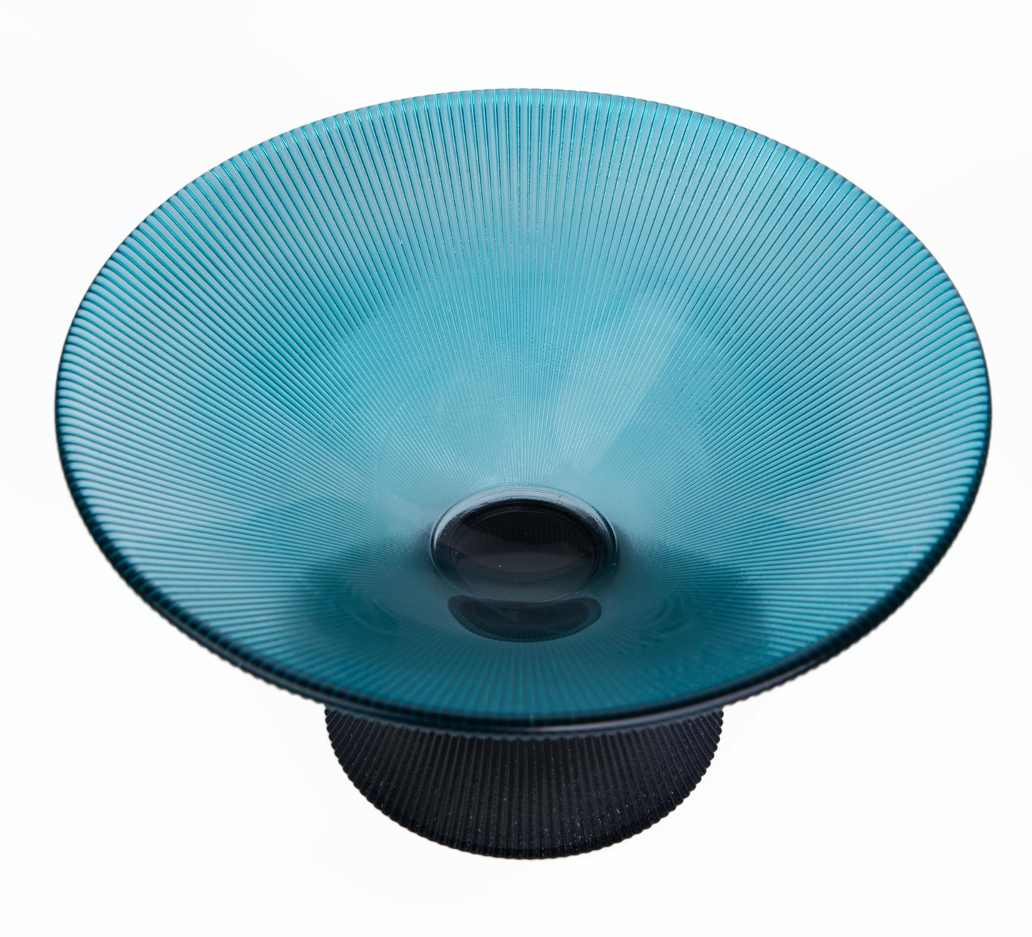 Tapered Glass Decorative Bowl (Green), 9.8 Inches Handblown Glass Bowl with Modern Two-Tone Cone Shape,Decorative Fruit Bowl for Home Decor, Table Centerpiece, Kitchen Island, and Dining Decor