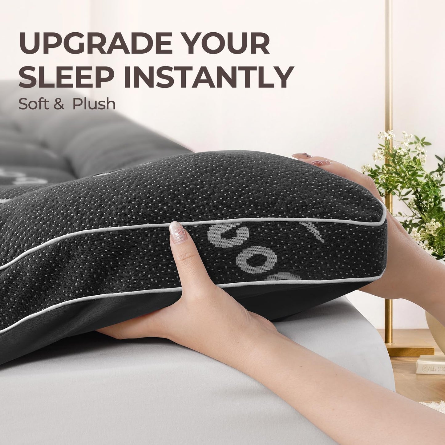 KELTARO Mattress Topper Full Size,Viscose Made from Bamboo Extra Thick Mattress Pad 8-21" Deep Pocket Soft Down Alternative Fill Mattress Protector Pillow Top Mattress Cover(54x75 Inches) Dark Gray