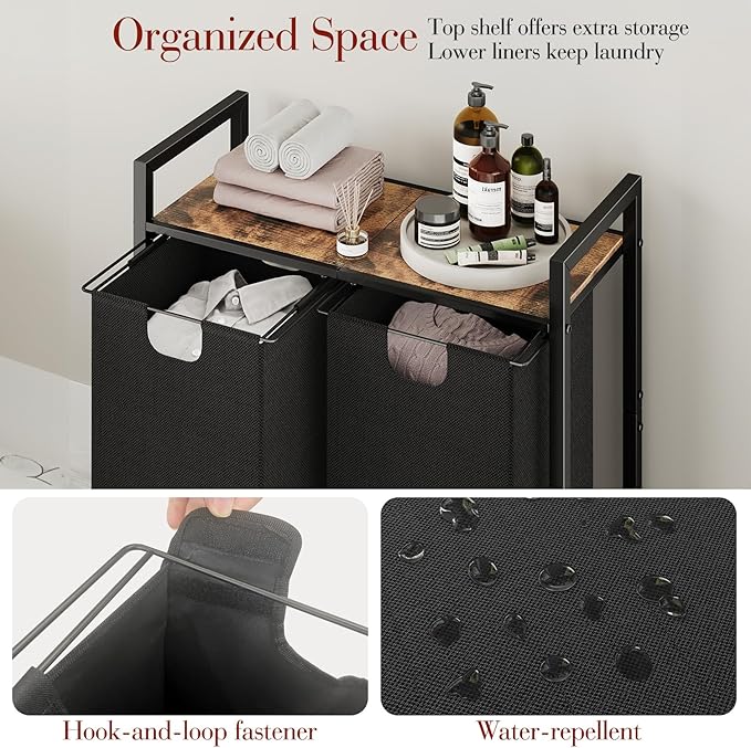Kitstorack Laundry Basket Organizer, Laundry Hamper