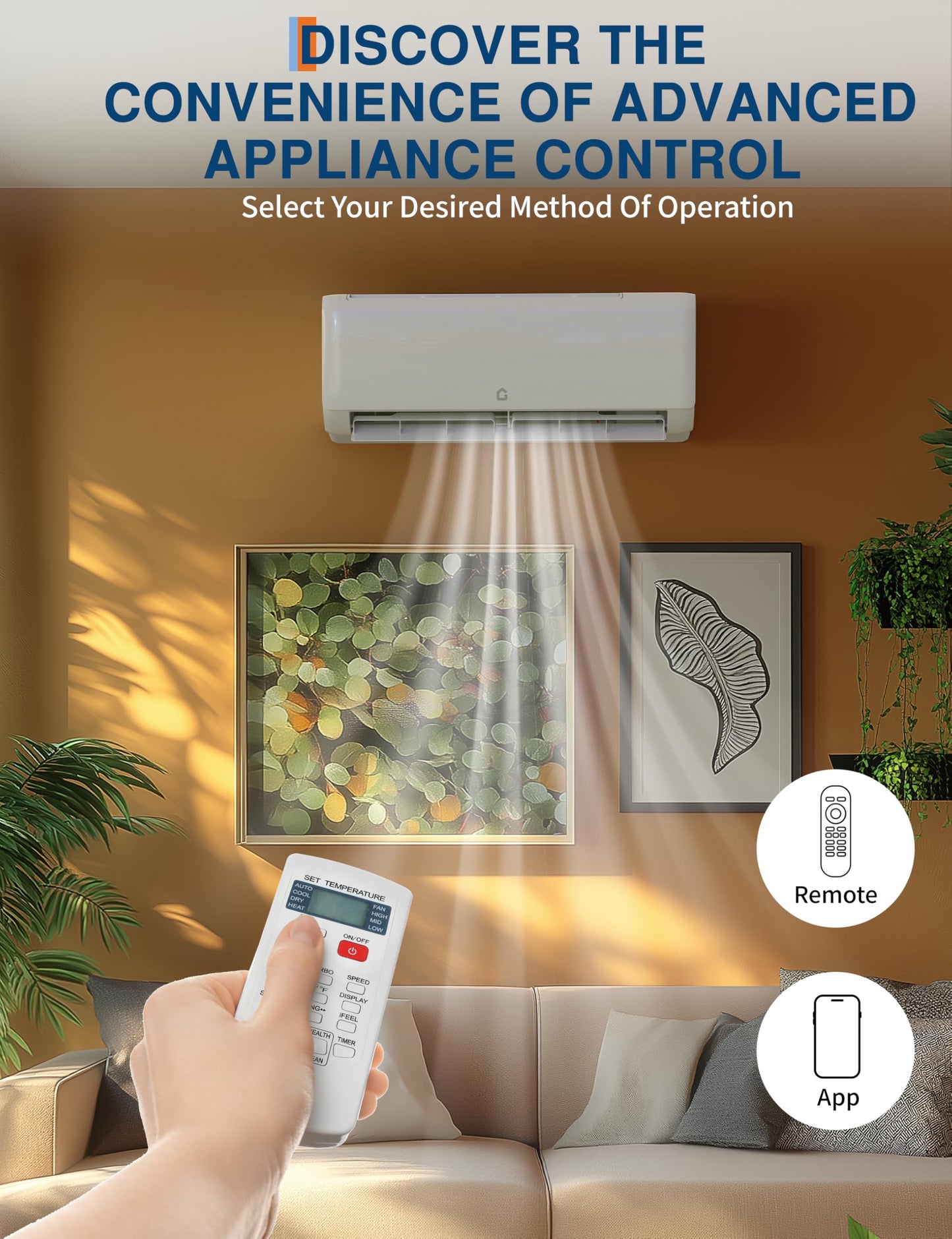 GarveeLife 12,000 BTU Mini Split Air Conditioner with Heater, 21 SEER2 High-Efficiency Ductless Inverter, 230V Smart AC with WiFi and Remote Control, Easy Installation Kit, Cools Rooms up to 750 Sq.Ft