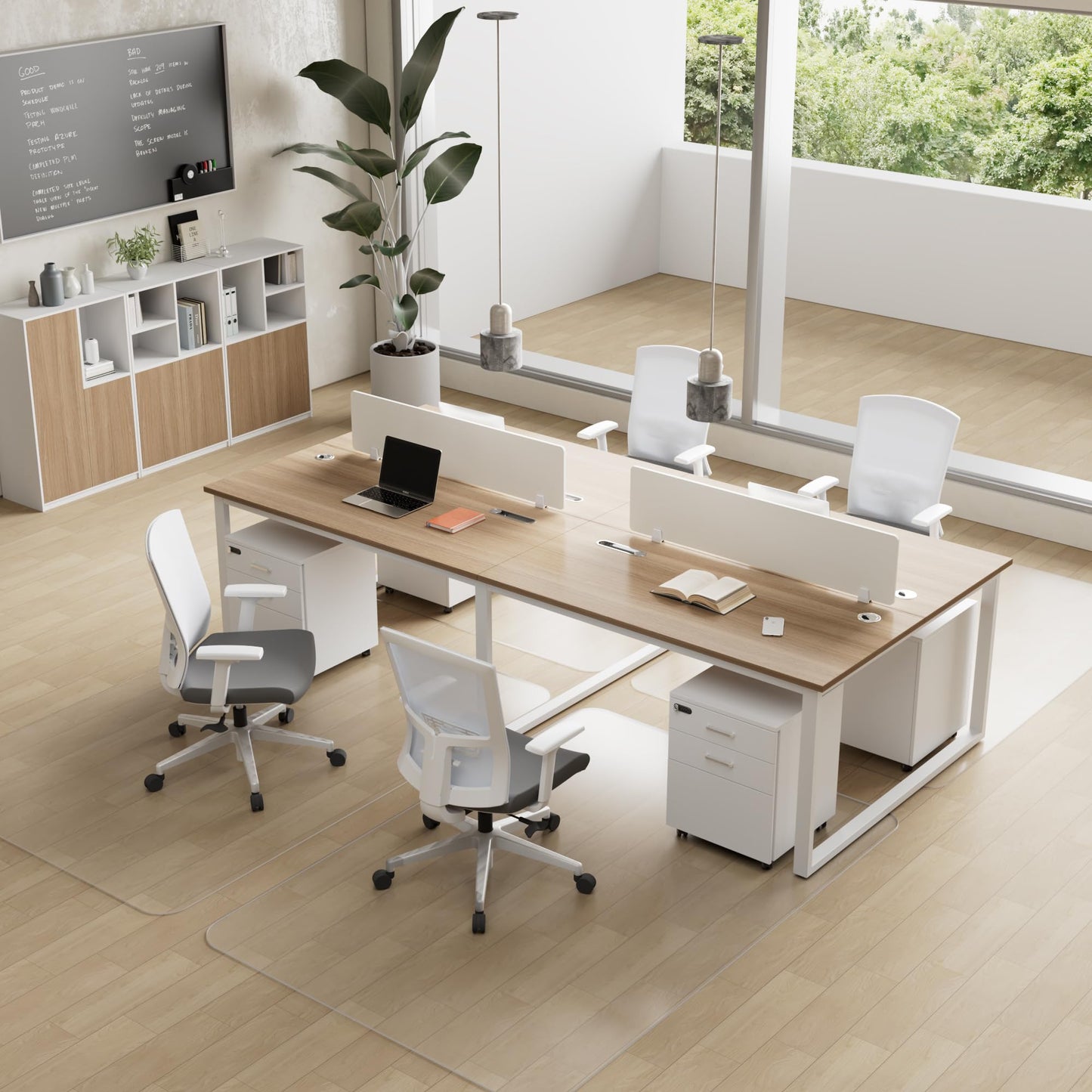 NATRKE Clear Office Chair Mat for Hard Floor, Transparent Computer Desk Chair PVC Mat for Furniture Wooden Floor Protector for Home Office, BPA and Phthalate Free, 122x92 cm (48"x36")