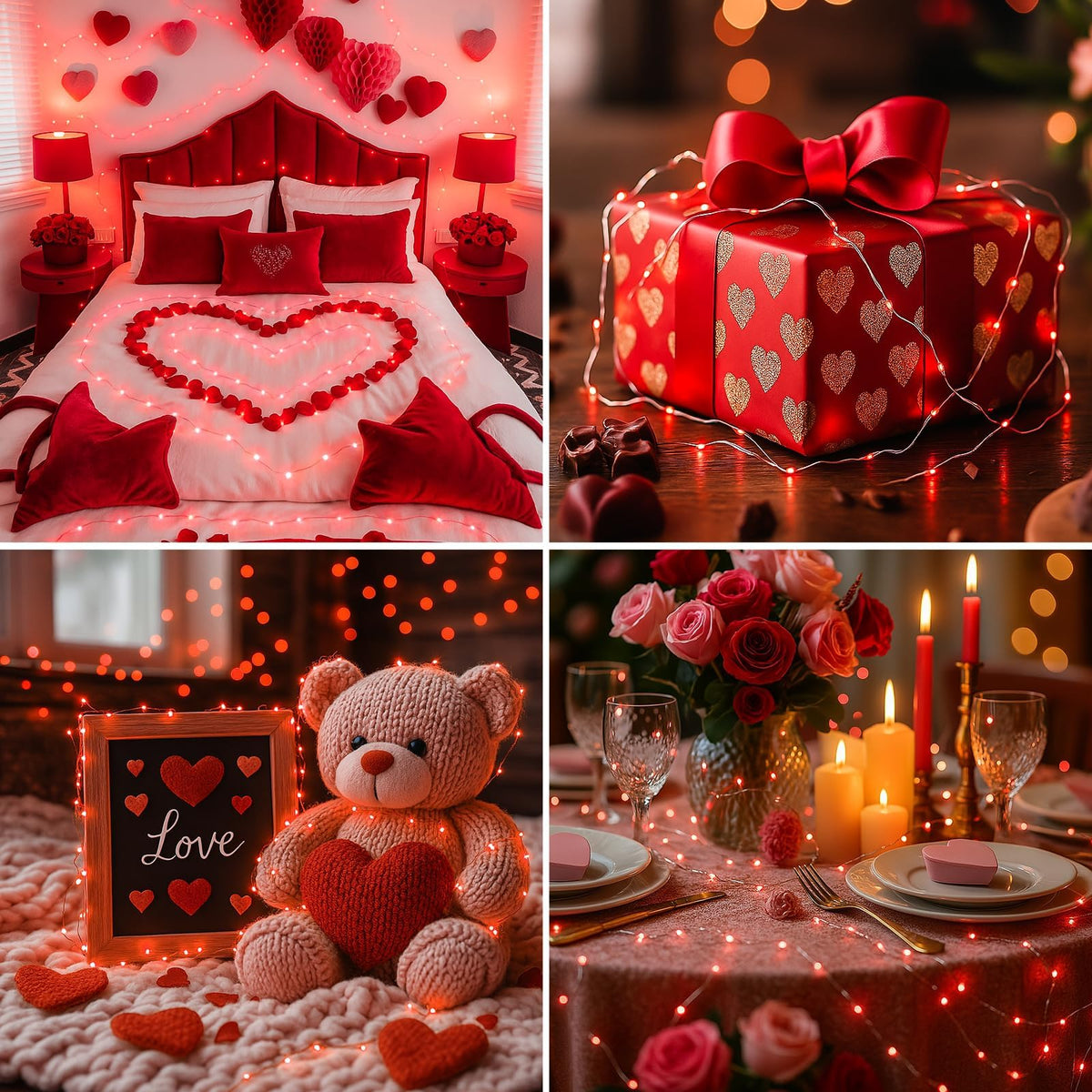 12 Pack Fairy Lights Battery Operated - 7ft 20 Led Twinkle Lights 3 Modes, Bulk Mini String Lights Waterproof for Mason Jars Vases DIY Party Wedding Decoration Christmas - Red