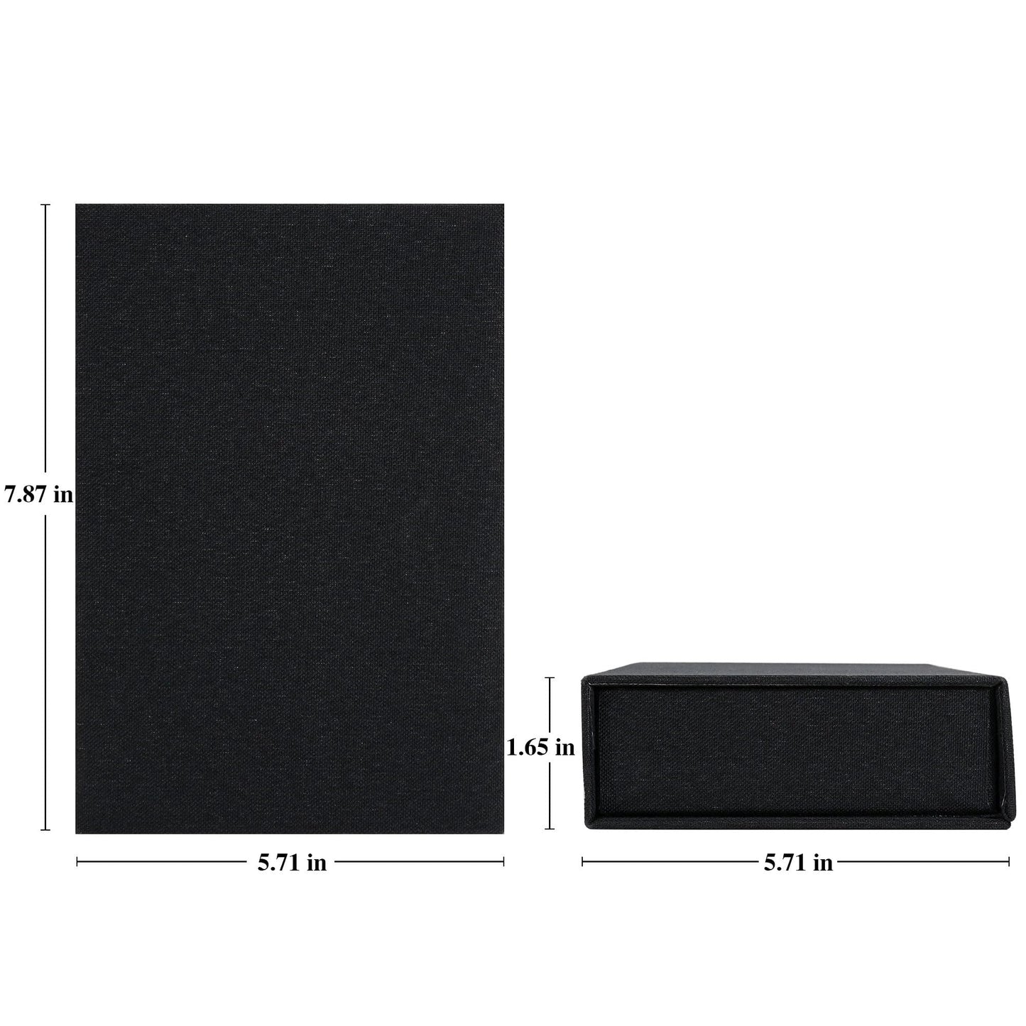 Yopih 5x7 Linen Photo Storage Box - Ideal for Preserving and Organizing Your Precious Photos, Certificates, Scrapbooking Supplies, Keepsakes, and Jewelry Black