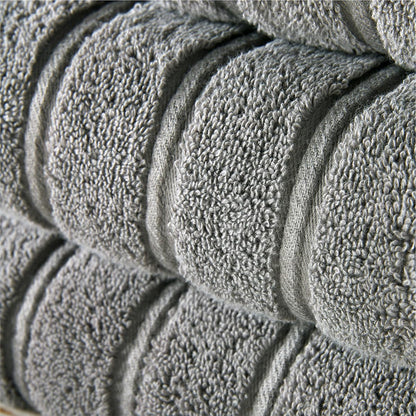 Christy Antalya Large Bath Towels | Set of 4 | 100% Turkish Cotton | 600GSM | Soft Plush Luxury Towel Set | 2 Bath Towels 2 Hand Towels | Quick Dry | Storm Grey
