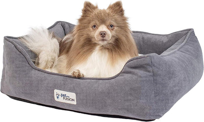 PetFusion Calming Cuddler Dog & Cat Bed | Anti-Anxiety Dog Bed for Small Dogs; Cats | Loose Blanket Promotes Burrowing (Dogs) & Kneading (Cats) | CertiPUR-US Memory Foam |