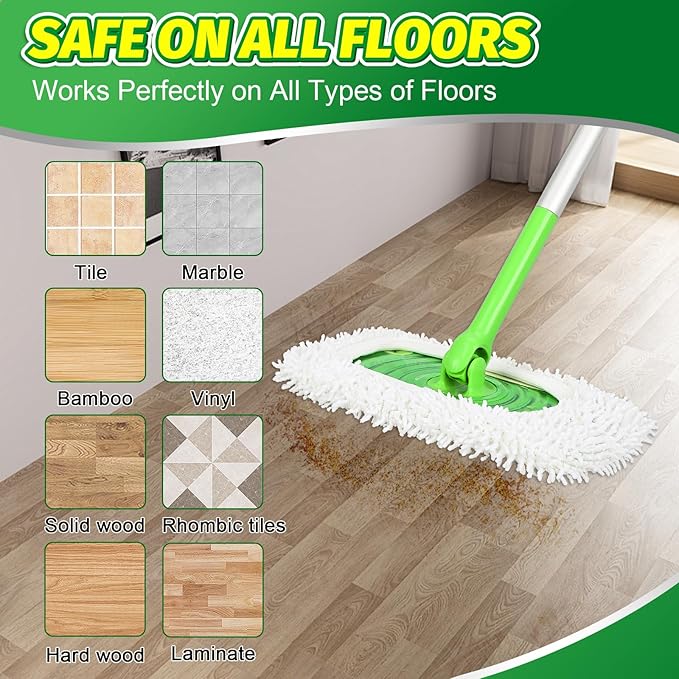 Reusable Dry Sweeping Cloths Microfiber Mop Pads Compatible