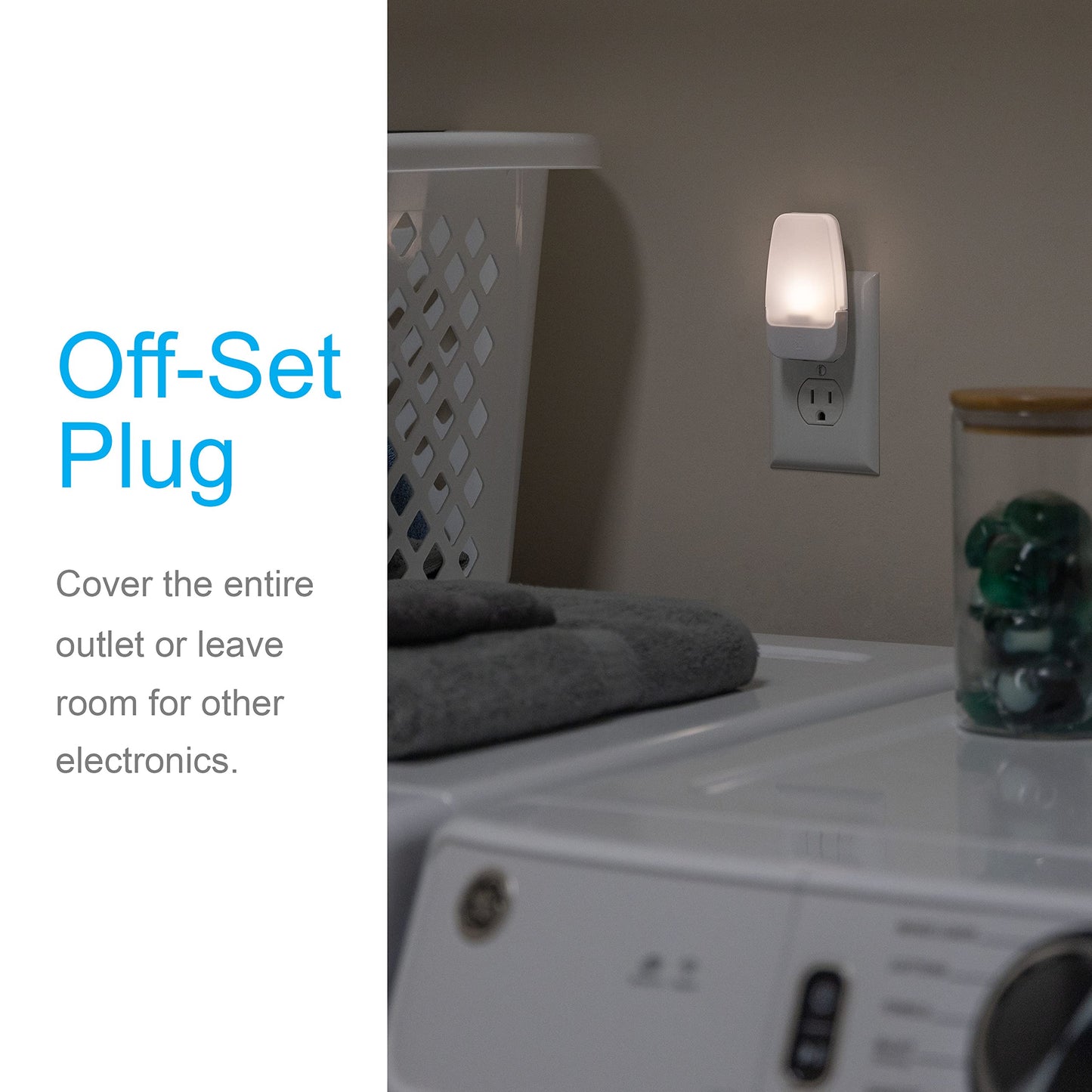 GE LED Night Light, Plug-in, Dusk to Dawn Sensor, Warm White, Ambient Lighting, Ideal for Kids and Adults Bedroom, Bathroom, Nursery, Hallway, Kitchen, 46882, 4 Pack