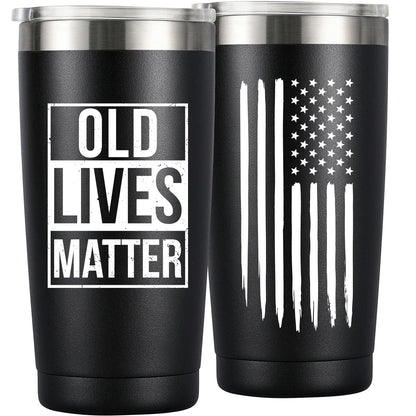 MASGALACC Funny Retirement Gift for Men, Dad, Grandpa, Father - 20oz Insulated Coffee Mug - Gag 40th, 50th, 60th, 70th, 80th Birthday Gift for Him from Son, Daughter, Friend
