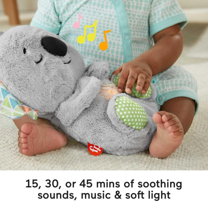 Fisher-Price Soothe ‘n Snuggle Koala, Plush Sound Machine Baby Toy with Realistic Breathing Motion, HBP87