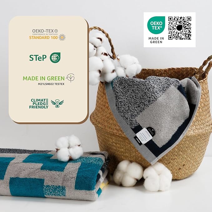 SEMAXE Bathroom Towel, 100% Cotton Bath Towel