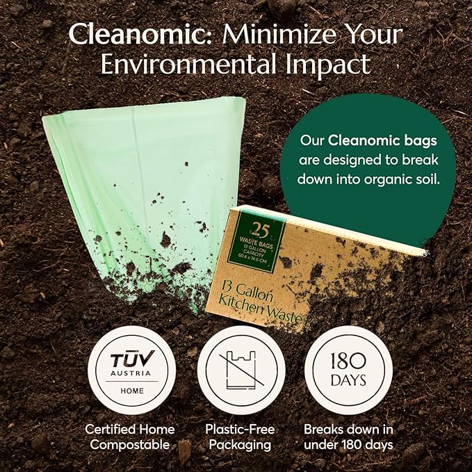 Cleanomic Compostable* Trash Bags