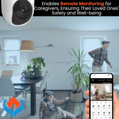 MobiCam PRO Home Monitoring Camera Single: Full HD, Pan & Tilt, Color Night Vision, Motion Tracking, Temp & Humidity Readings. Supports Cloud & SD Storage, Smart App Compatible