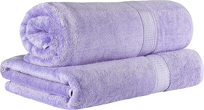 SUPERIOR Egyptian Cotton Pile Bath Sheet Set of 2, Ultra Soft Luxury Towels