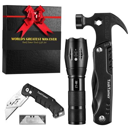 Multitools for Men, Man Gifts Multi-tools Set with Multi-Hammer, Utility Knife & Tactical Flashlight, EDC Gears for Car, Camping, Emergency & Outdoor Adventures, Gifts For Christmas Birthday