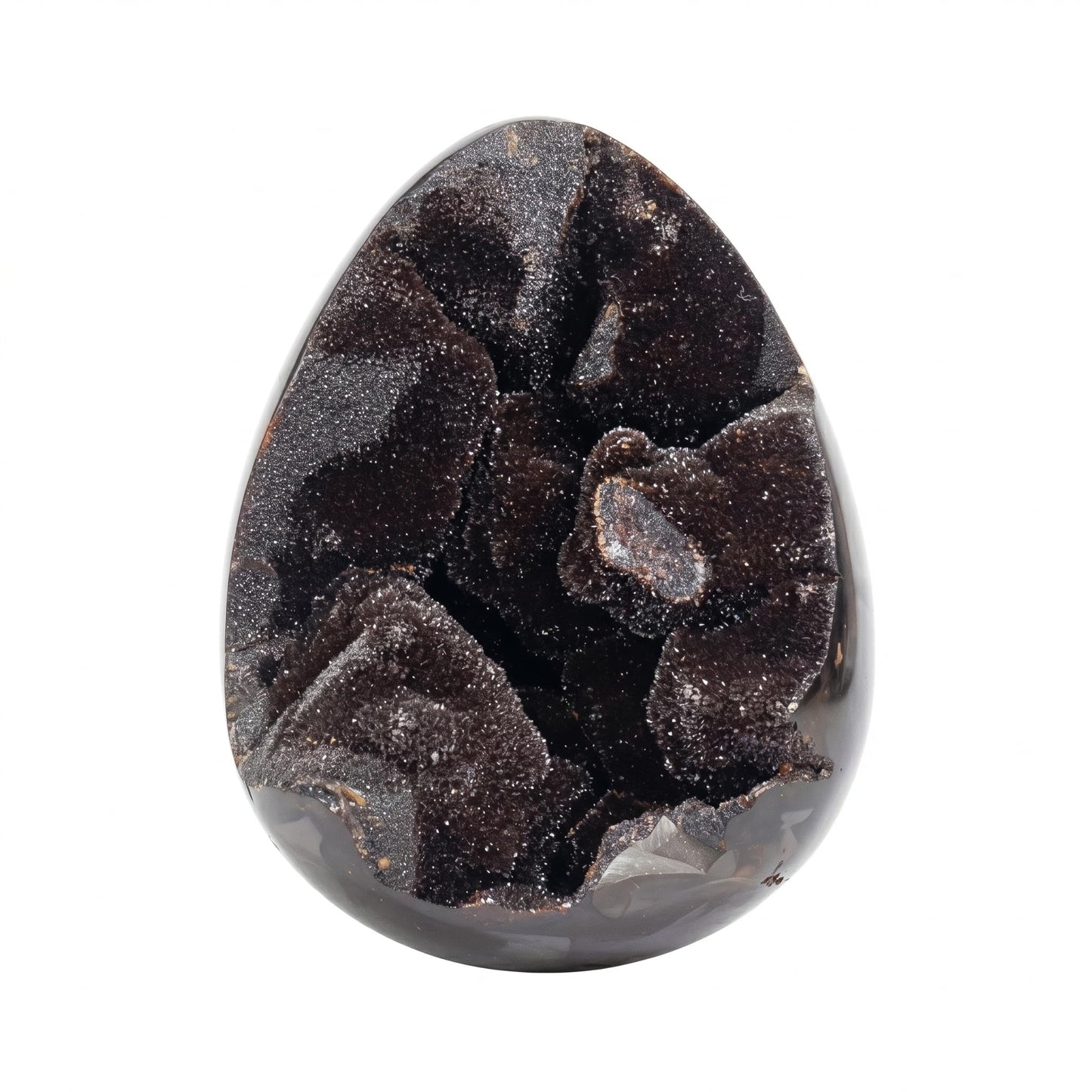 0.66-1.7lb Turtle Back Stone Crystal Geode Egg - Natural Rock Cluster for Home Office Decor, Spiritual Healing Stone with Raw Texture (1.1, Pounds)