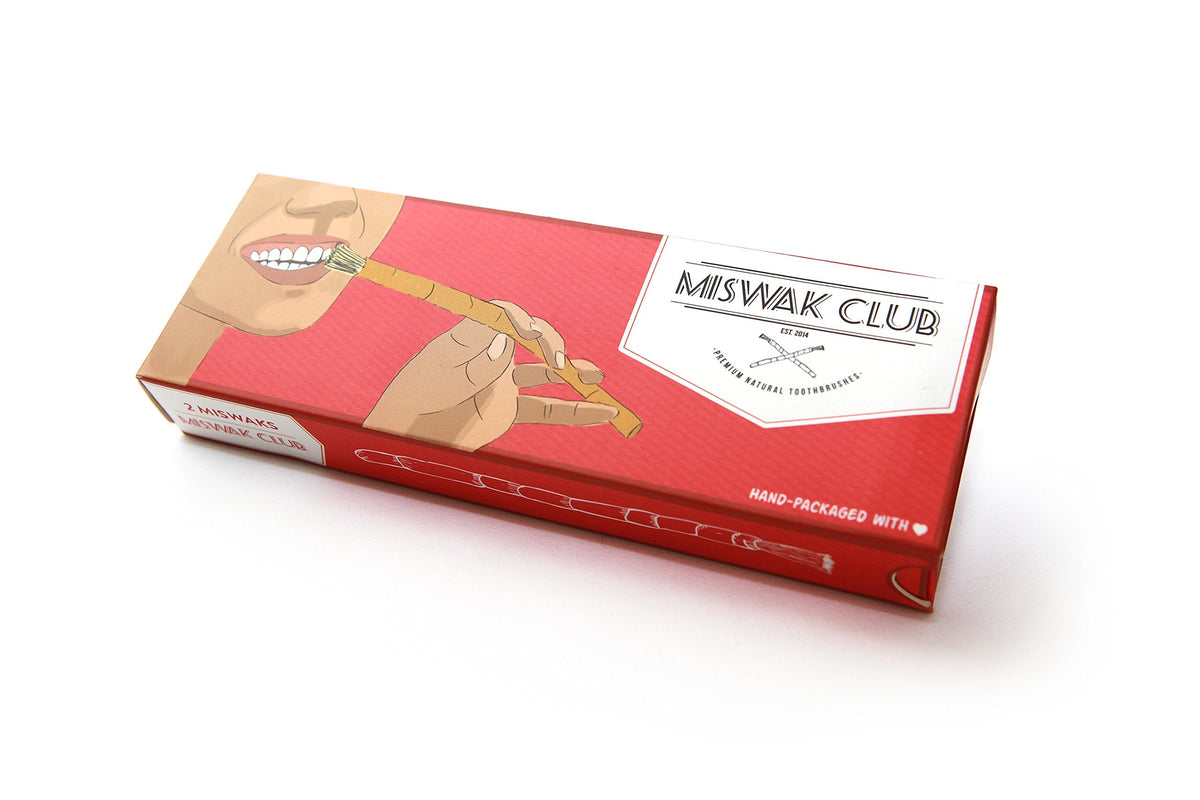 Miswak Club Natural Teeth Whitening Kit/Natural Toothbrush for Whiter Teeth, Fresher Breath, While Being Chemical Free