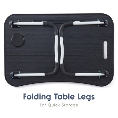 Laptop Bed Tray Table, Adjustable Laptop Stand, Portable Lap Desks with Foldable Legs, Reading Desk for Sofa Couch Floor - Large
