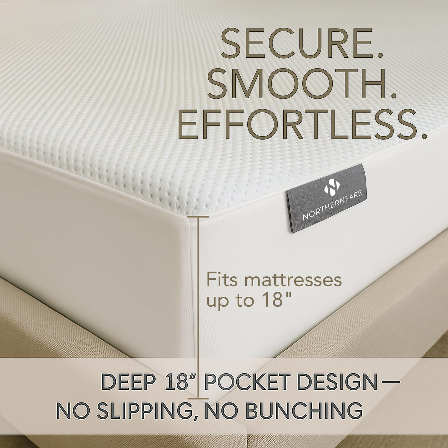 NORTHERNFARE Queen Size Premium Mattress Protector | 100% Waterproof Tencel Cover | Cooling & Breathable Deep Pocket Mattress Pad Queen | Noiseless, Hypoallergenic, Soft, Washable Fitted Bed Protector