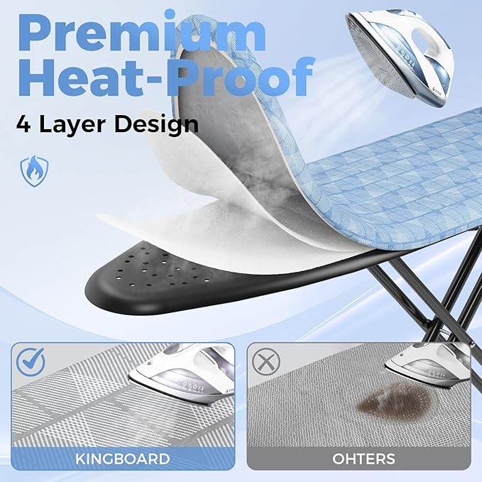KINGBOARD Ironing Board, Compact Iron Board