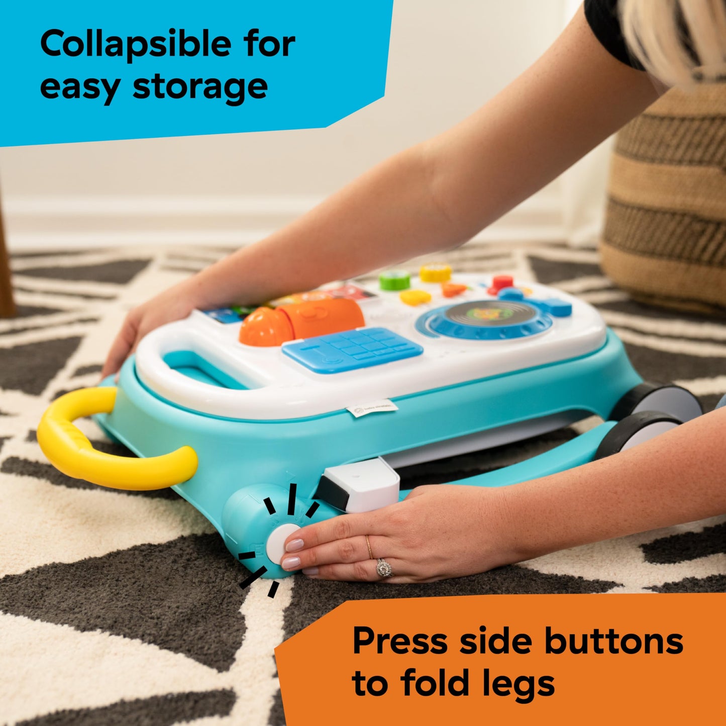 Baby Einstein, Musical Mix ‘N Roll 4-in-1 Activity Walker and Table, Educational Push Along Toy, 4 Languages, 100+ Melodies and Phrases, Ages 6 Months +
