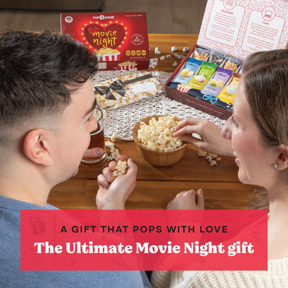 Mothers Day Gifts Movie Night Popcorn Gift Set, Mothers Day Gifts For Wife, 10 Piece Set, 5 Gourmet Popcorn Kernels and 5 Popcorn Seasoning Flavoring, Kosher, Non-GMO Movie Night Gift Baskets Gift Idea For Mom, Wife, Daughter