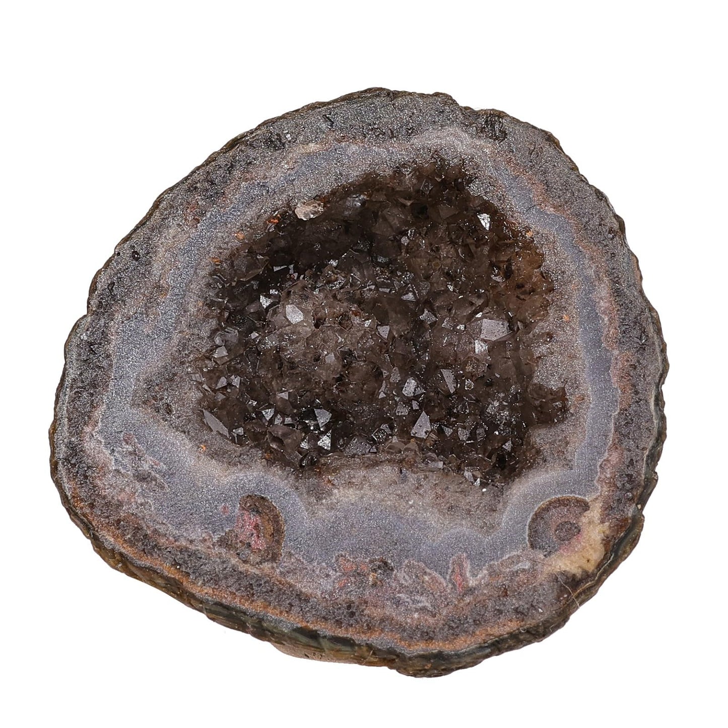 Sportmusies Irregular Natural Geode Agate Crystal Cluster Mineral Specimen Desk Shelf Home Decoration, Reiki Healing Yoga Oil Diffuser Stone, 2.36-4.13 inches